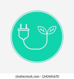 Green energy vector icon sign symbol