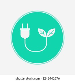 Green energy vector icon sign symbol