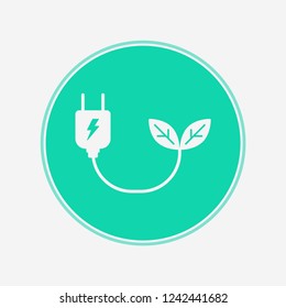 Green energy vector icon sign symbol