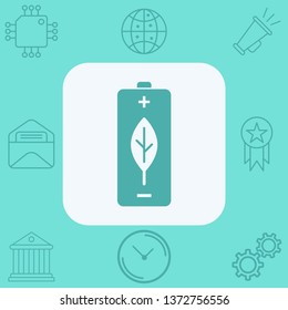 Green energy vector icon sign symbol