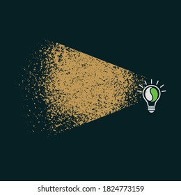 Logo del vector de energía verde. emblema de la energía verde