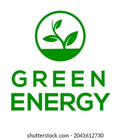 Green Energy Vector Logo Icon White Stock Vector (Royalty Free ...