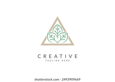 Green energy vector. Green technology logo. Agriculture research logo for farm. Renewable energy icon vector illustration.