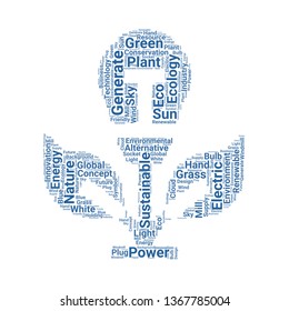 green energy word cloud. tag cloud about green energy