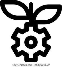 Ingeniería verde, ingeniería ambiental, ingeniería biológica Icono de esquema