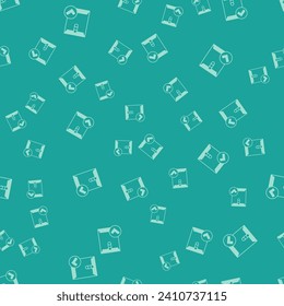 Grüner Umschlag und Markierungssymbol einzeln auf grünem Hintergrund. Erfolgreiche E-Mail-Zustellung, E-Mail-Zustellbestätigung.  Vektorgrafik