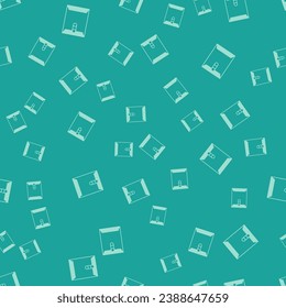 Green Envelope icon isolated seamless pattern on green background. Received message concept. New, email incoming message, sms. Mail delivery service.  Vector