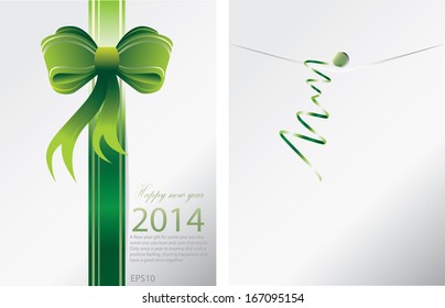 Green Envelope for New Year 2014 : Illustration EPS10