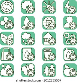 Green enviroment, illustration, vector on a white background.