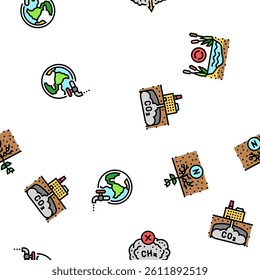 green environment earth nature vector seamless pattern thin line illustration