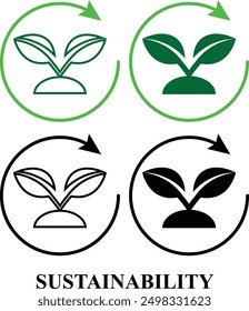 Green Environment Ecology icon set. Environment, Eco friendly set of icon in fill and line style. Editable Colorful Nature icons set isolated on white background.