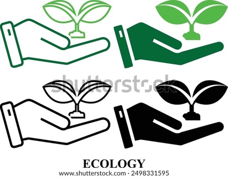Green Environment Ecology icon set. Environment, Eco friendly set of icon in fill and line style. Editable Colorful Nature icons set isolated on white background.