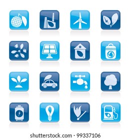 Green, Environment and ecology Icons - vector icon set