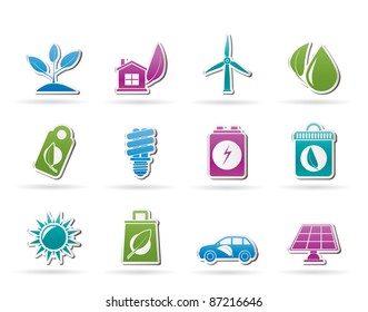 Green and Environment Icons - vector icon set