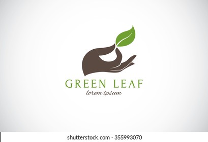 Green environment logo, nature, beauty spa and organic concept