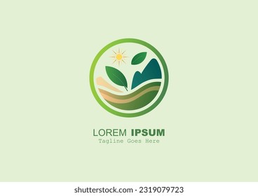 Green Environment Logo, Organic Life Symbol