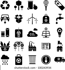 green environment and recycle icons