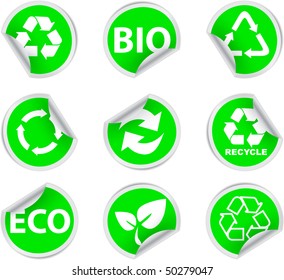 green environment and recycle icons