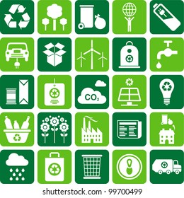 green environment and recycle icons