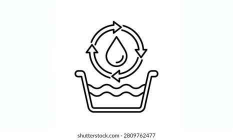 Green environment symbol for water conservation at home.