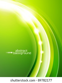 Green environmental wave abstract background