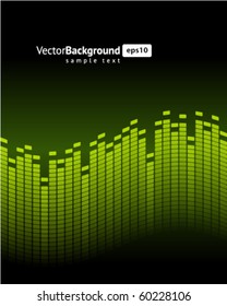 Green equalizer vector background