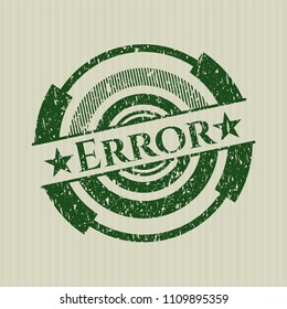 Green Error grunge stamp