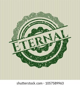 Green Eternal distressed rubber grunge stamp