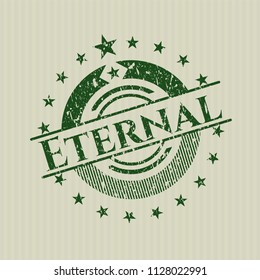 Green Eternal distressed rubber grunge stamp