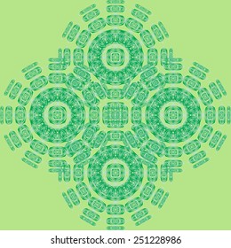 green ethnic ornament