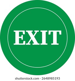 Ícone Verde Do Botão Sair, Sinal De Círculo De Partida