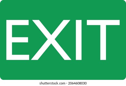 green exit emergency sign vector