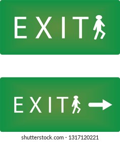 green exit sign