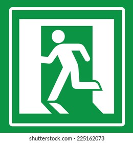 Green exit sign