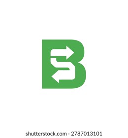 Green exit sign with arrows pointing left and right, on a plain white background