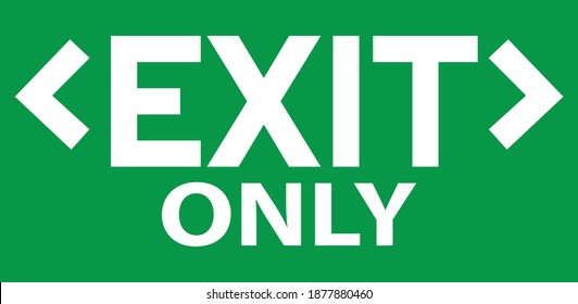 Green exit sign with left and right arrows.Vector illustration 