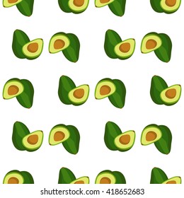 Green exotic avocado pattern seamless background 