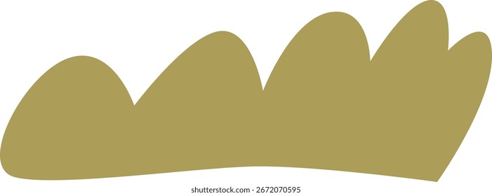 Ilustração de vetor de arbusto exótico verde