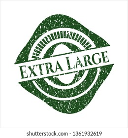 Green Extra Large distressed with rubber seal texture