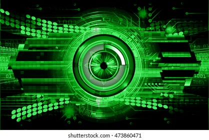 green eye abstract cyber future technology concept background, illustration, circuit. move motion speed. sci-fi. vector, Safety, Closed Padlock on digital. Spark