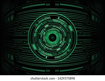 green eye cyber circuit future technology concept background