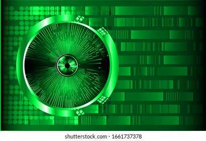 green eye cyber circuit future technology concept background