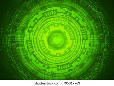 green eye cyber security concept,  abstract hi speed digital internet. future technology, vector background.