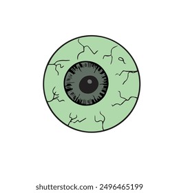green Eye icon Halloween symbol 