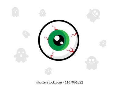 Green Eye Monster or Zombie, scary dead people eyes 