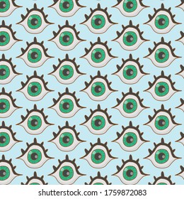 green eye pattern template vector design