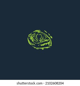 Green Eye Reptile Vector Icon