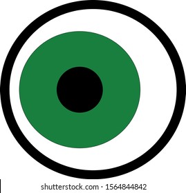 green eye symbol, vector graphics