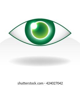 green eye vector icon eps10