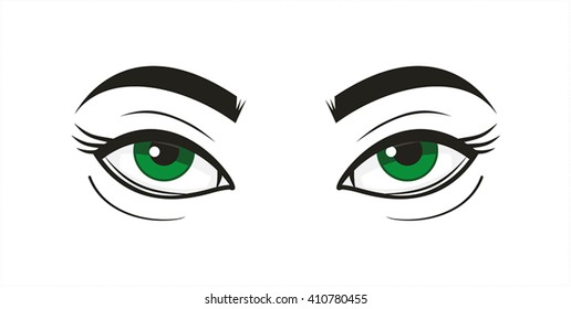 green eye - vector illustration